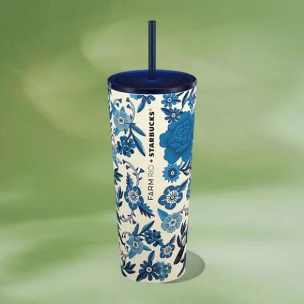 Starbucks Farm Rio Lenco Azulejo Brazil Venti Stainless Tumbler 2025 24 oz NEW